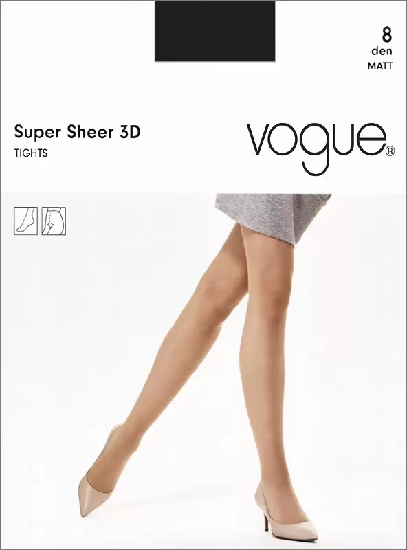 VOGUE SUPER SHEER 8 3D, колготки женские (изображение 1)