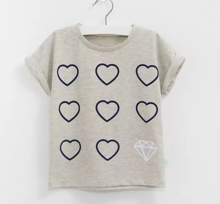 KAFTAN Сердца, футболка для девочки (изображение 1)