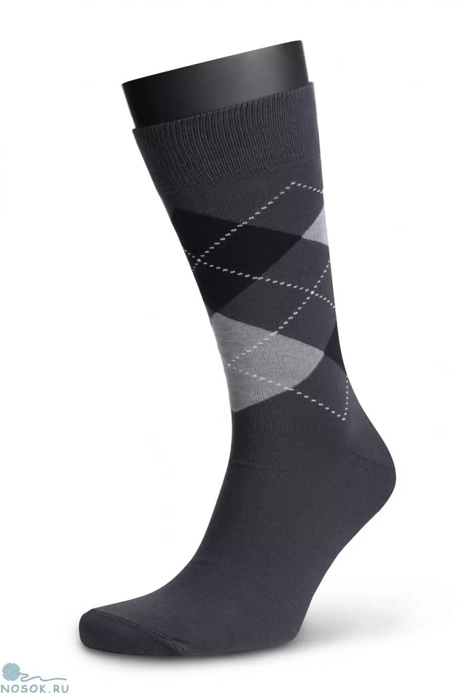 Мужские носки 4М-142 ромбы, серый (изображение 1)