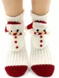 Hobby Line 085, носки вязаные АВС Снеговик (изображение 1)