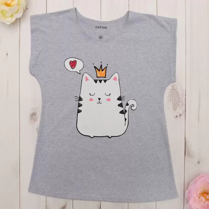 KAFTAN Котик, футболка для девочки (изображение 1)