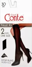 Conte TULLE 30 knee-highs, 2 pairs, гольфы